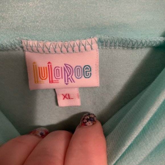 XL Mint Azure LuLaRoe skirt - Picture 2 of 3